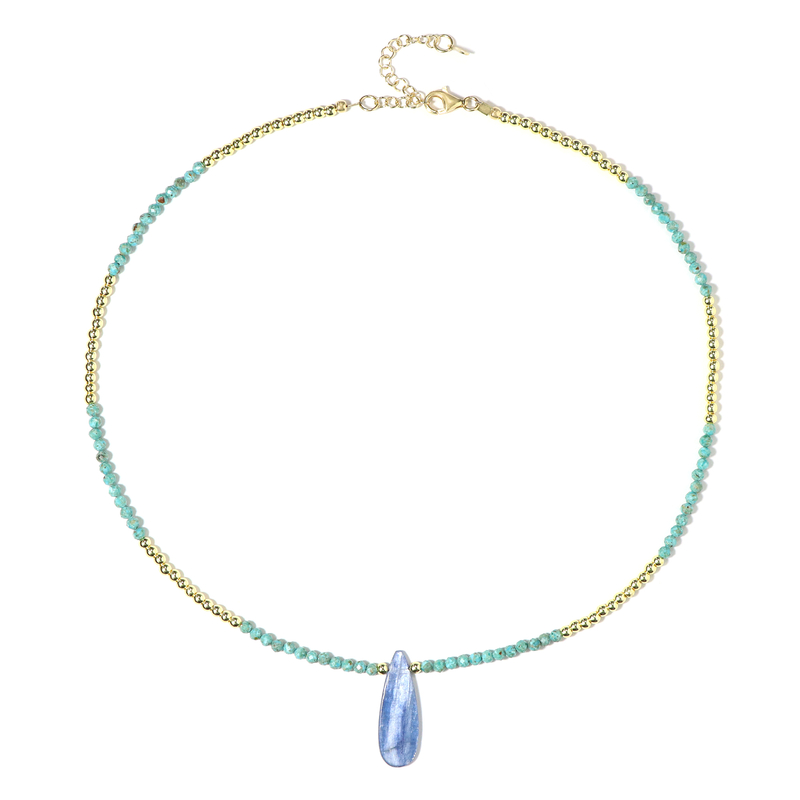 Edelstein-Silberhalskette