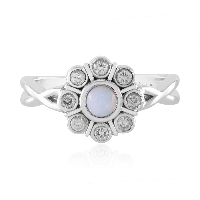 Australischer Opal-Silberring