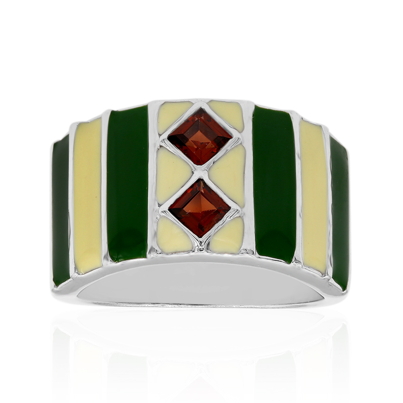 Mosambik-Granat-Silberring (TPC)