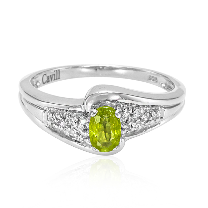 Kupfer-Turmalin-Silberring