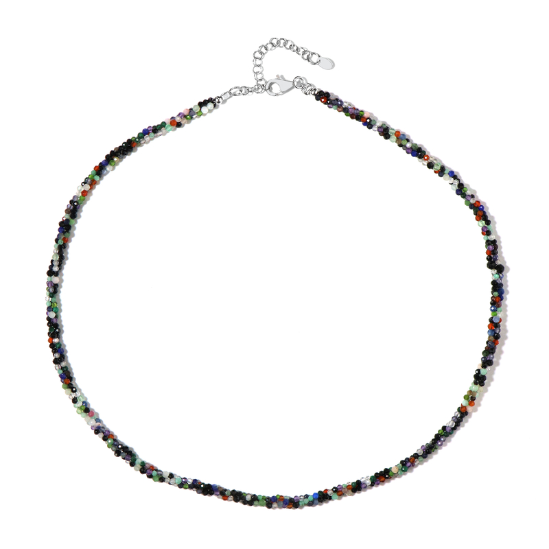 Edelstein-Silberhalskette