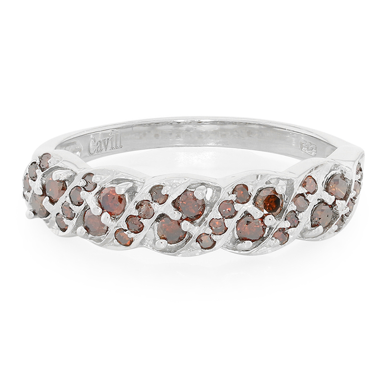 Fancy-Diamant-Silberring