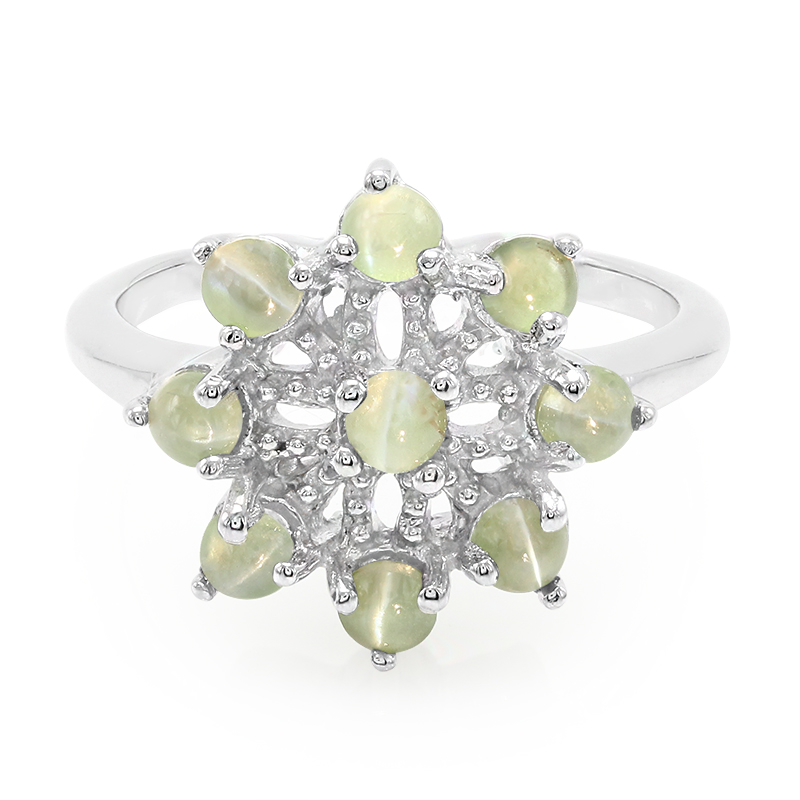 Alexandrit-Katzenauge-Silberring Alexandrit-Katzenauge-Silberring