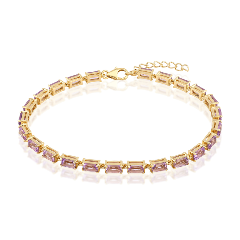 Amethyst-Silberarmband