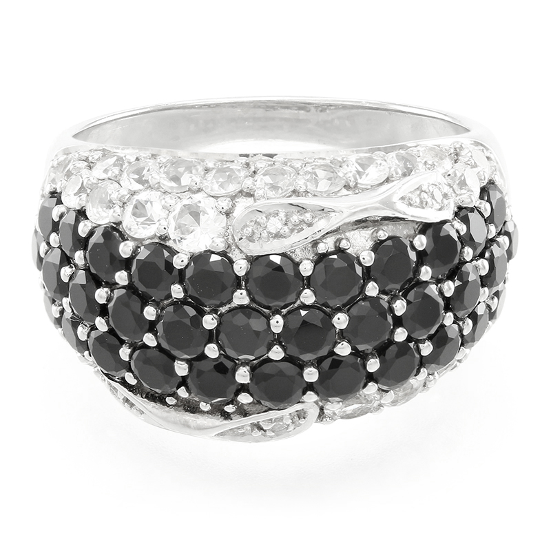 Schwarzer Spinell-Silberring