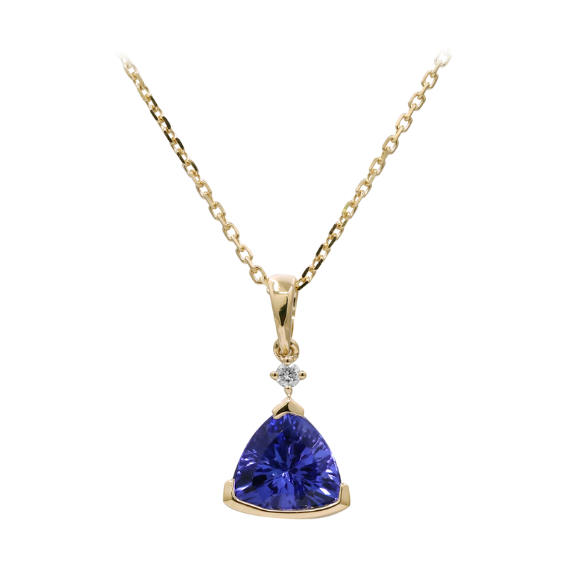 AAA-Tansanit-Goldhalskette (CIRARI) AAA-Tansanit-Goldhalskette (CIRARI)