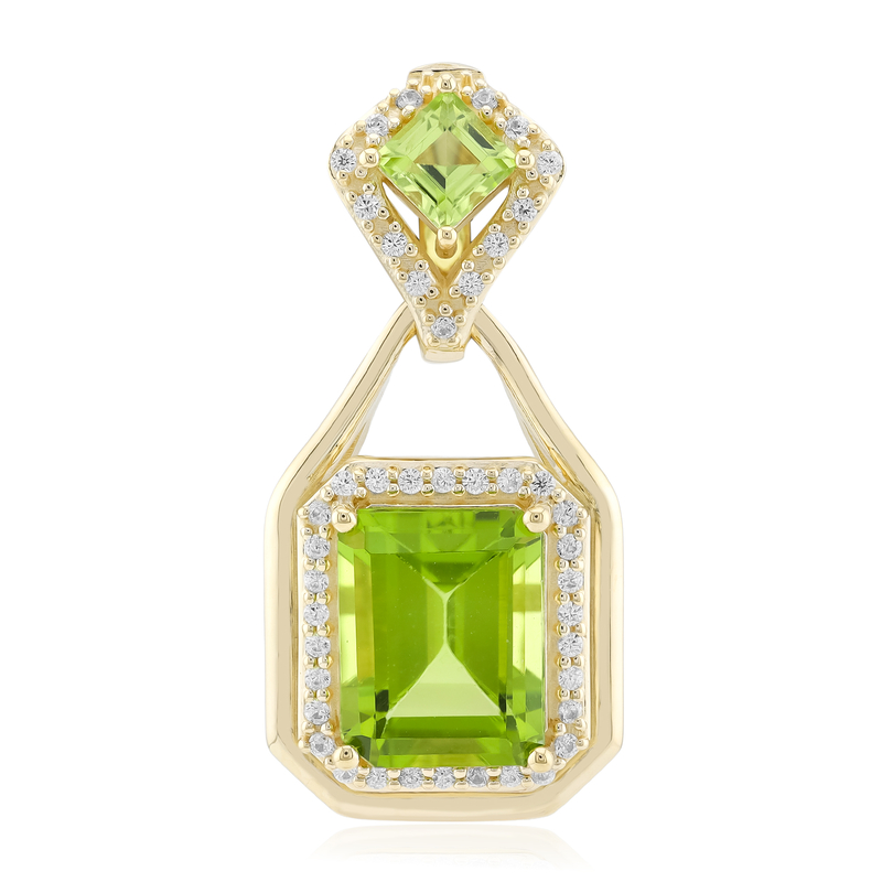 Jilin-Peridot-Goldanhänger (de Melo Gold)