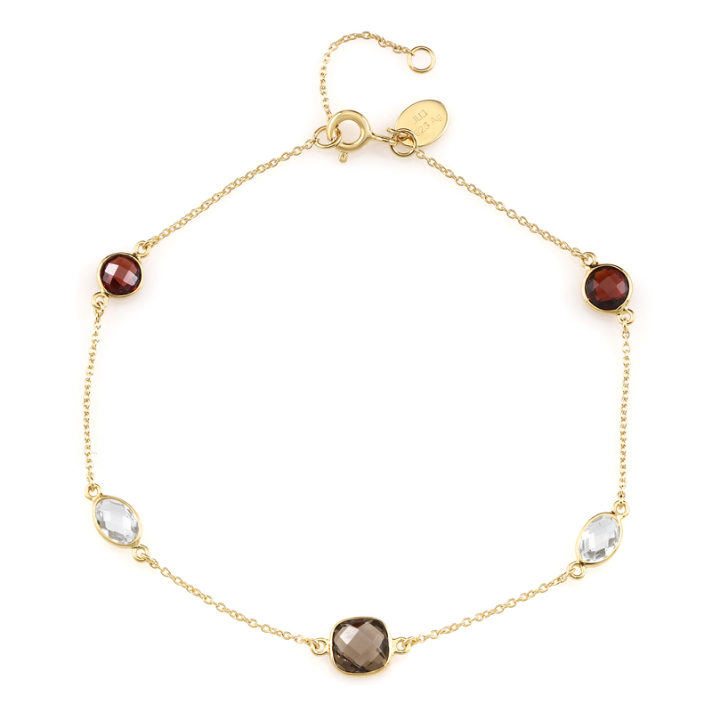 Edelstein-Silberarmband