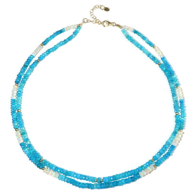 Opal-Silberhalskette