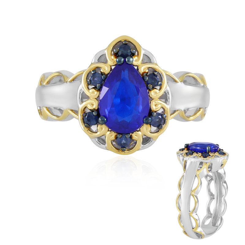 Cobaltblauer Spinell-Silberring (Gems en Vogue)