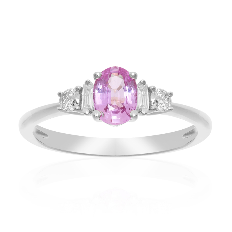 Pinkfarbener Saphir-Goldring (CIRARI) Pinkfarbener Saphir-Goldring (CIRARI)