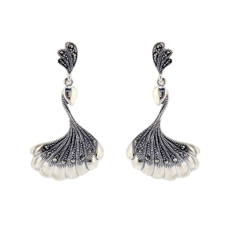 Markasit-Silberohrringe Markasit-Silberohrringe