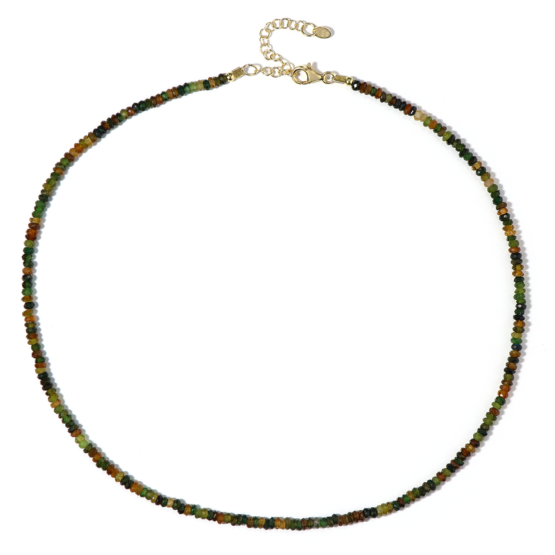 Turmalin-Silberhalskette