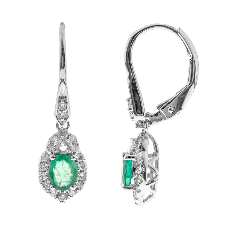 AAA-Sambia-Smaragd-Goldohrringe