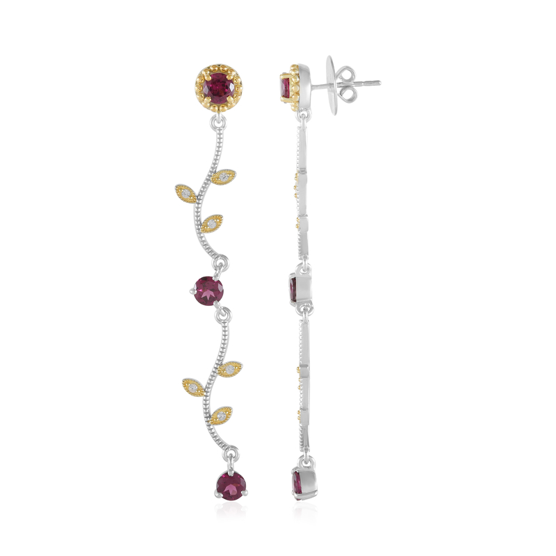 Rhodolith-Silberohrringe (Dallas Prince Designs)