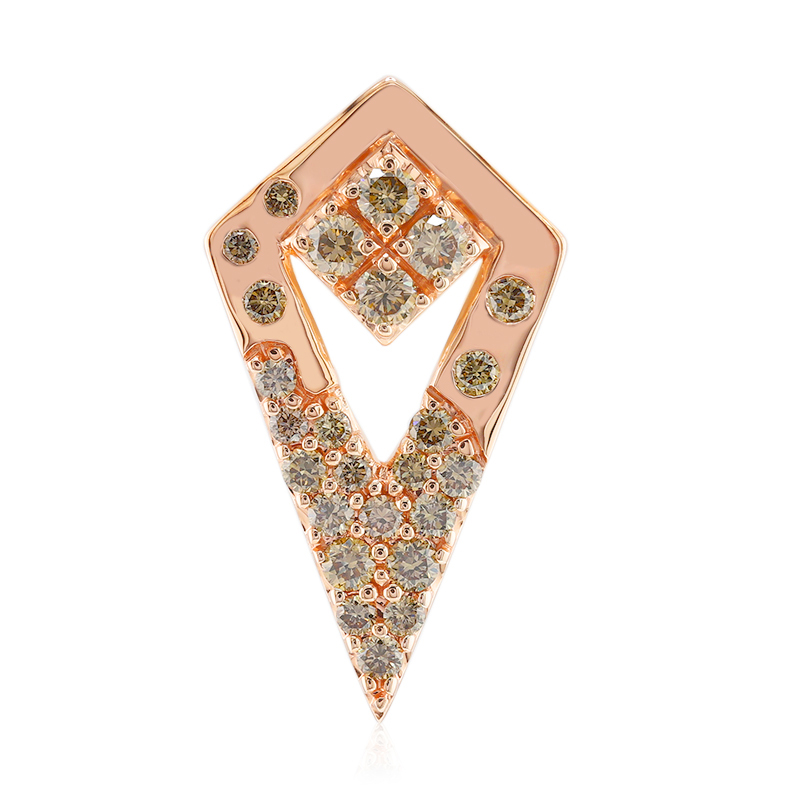 SI1 Argyle-Rose de France-Brillant-Goldanhänger (Annette)