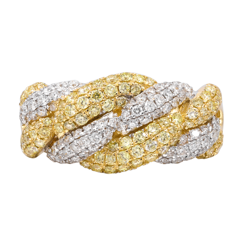 Gelber SI2 Brillant-Goldring (CIRARI)