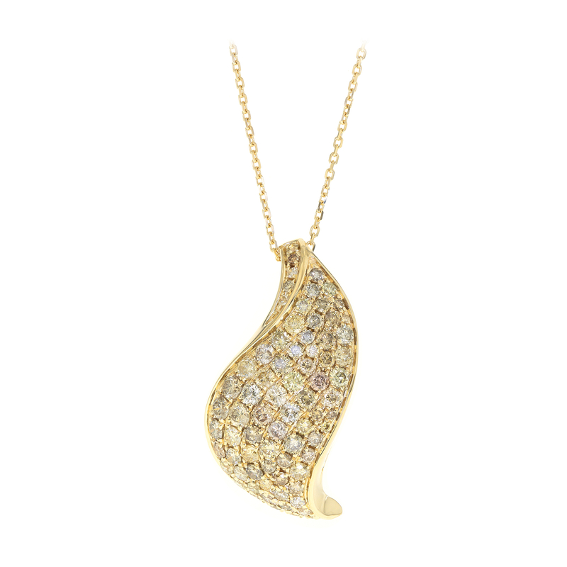 SI2 Fancy-Brillant-Goldhalskette (CIRARI)