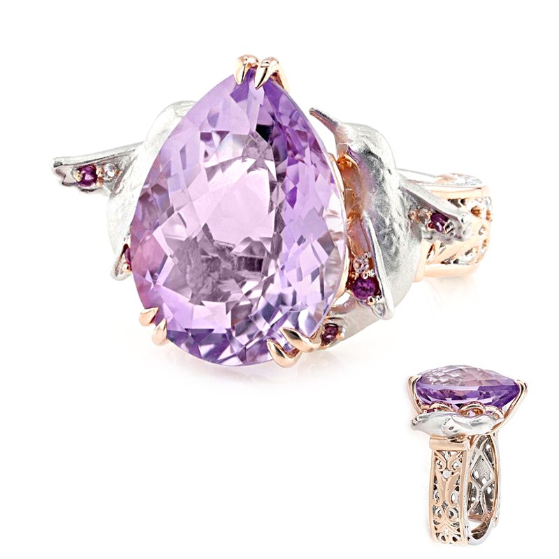 Lavendel-Amethyst-Silberring (Gems en Vogue)