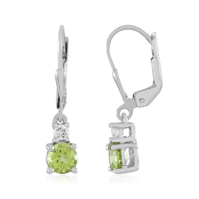 Peridot-Silberohrringe