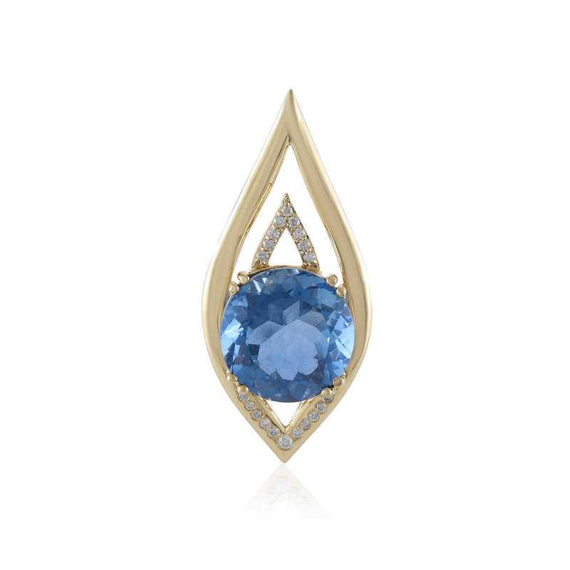 Farbwechsel-Fluorit-Goldanhänger (de Melo) Farbwechsel-Fluorit-Goldanhänger (de Melo)