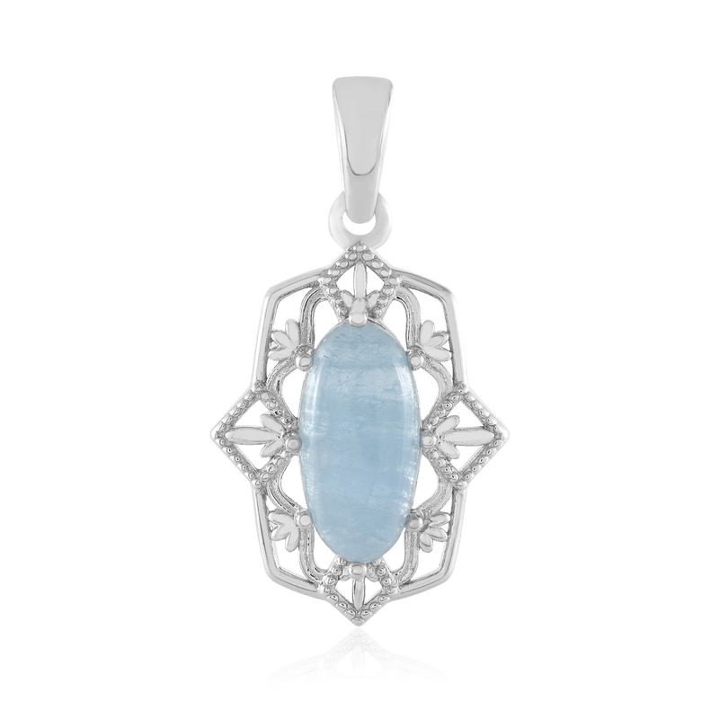 Brasilianischer Aquamarin-Silberanhänger