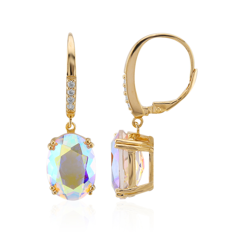 Mondlicht-Quarz-Silberohrringe