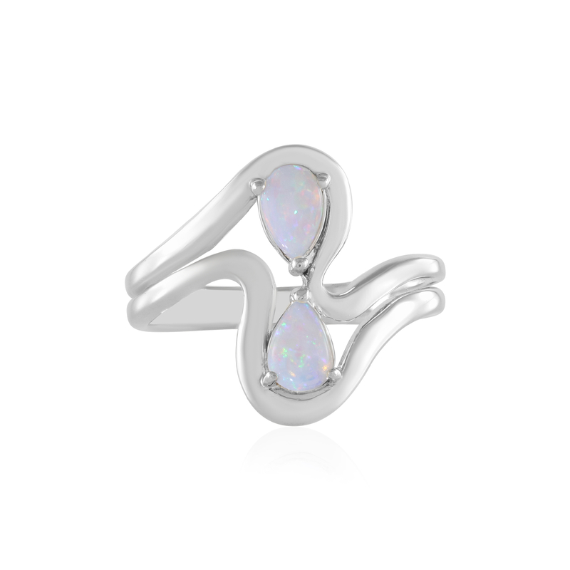 Australischer Opal-Silberring
