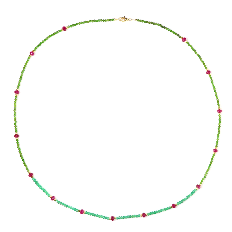 Edelstein-Silberhalskette (Riya)