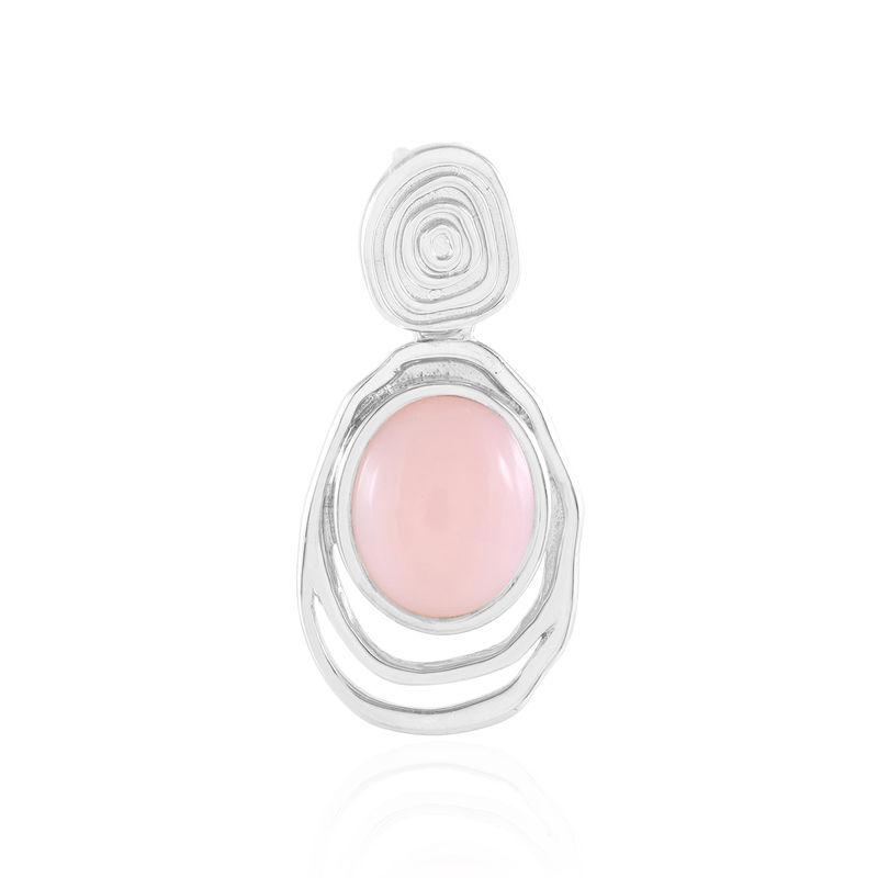 Pinkfarbener Opal-Silberanhänger (MONOSONO COLLECTION)