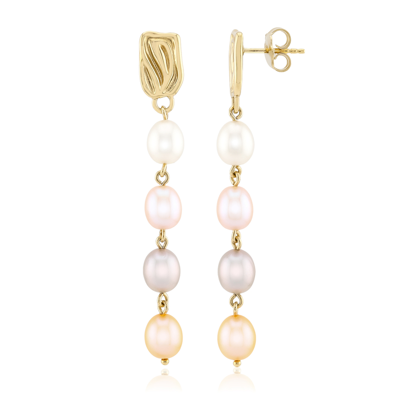 Süßwasserzuchtperlen-Silberohrringe