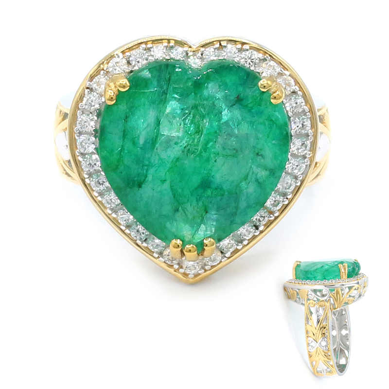 Pit D8-Smaragd-Silberring (Gems en Vogue)