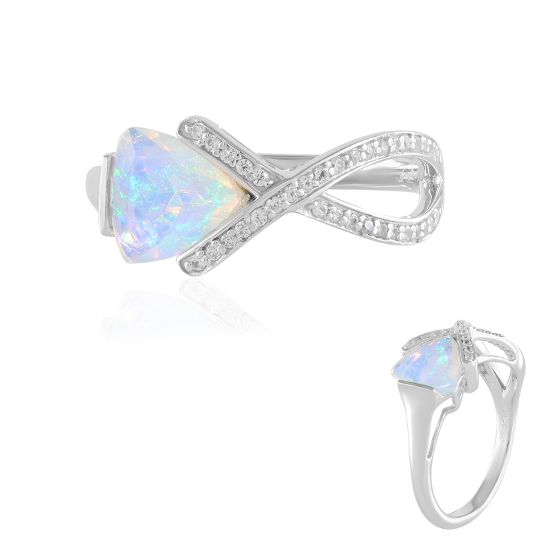 AAA-Welo-Opal-Silberring (de Melo Essence) AAA-Welo-Opal-Silberring (de Melo Essence)