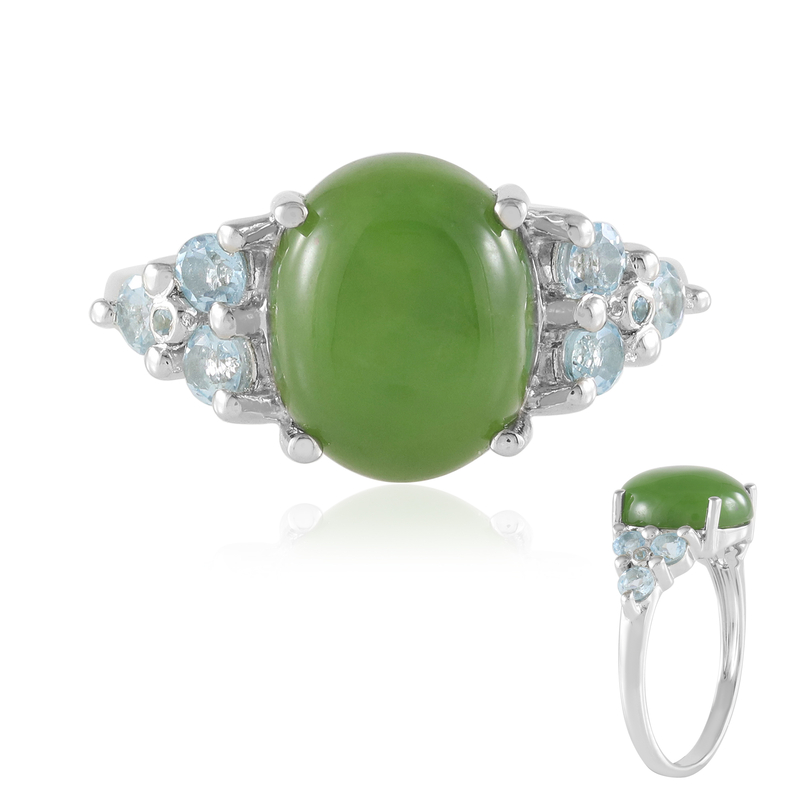 Kanadische Jade-Silberring