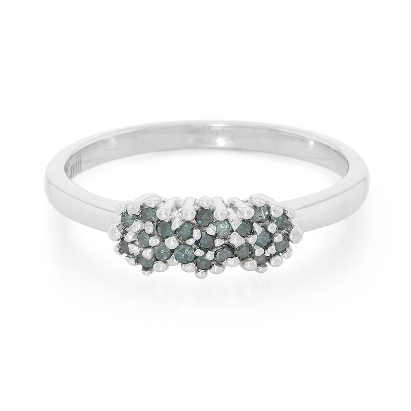 Fancy-Diamant-Silberring