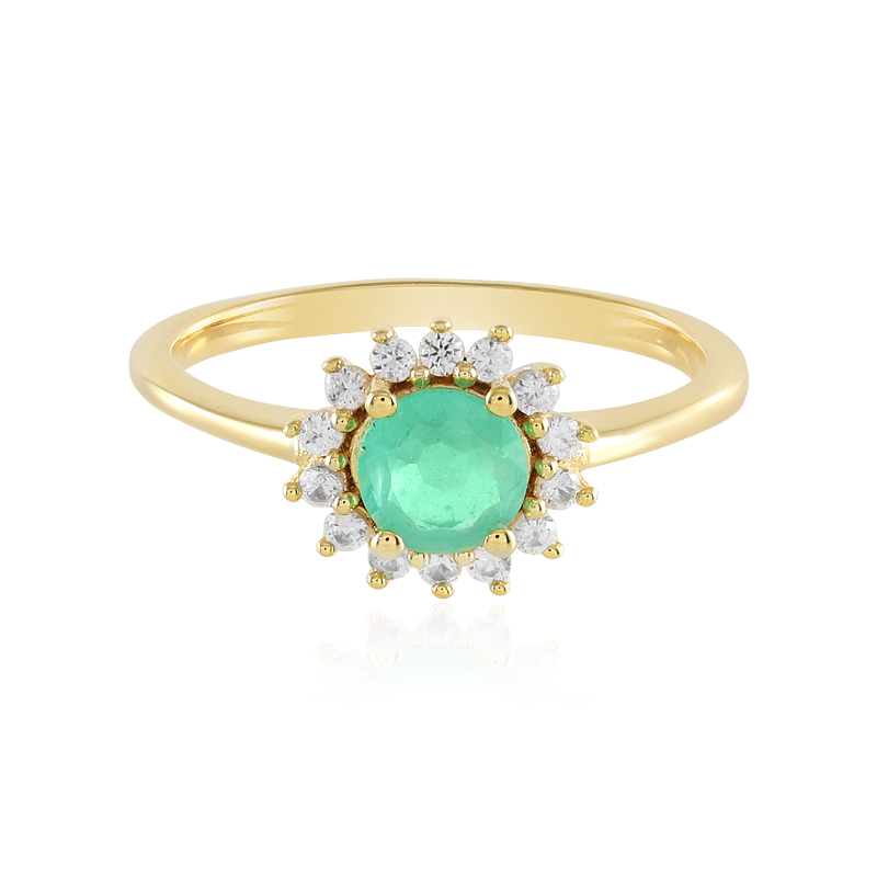 Russischer Smaragd-Silberring Russischer Smaragd-Silberring