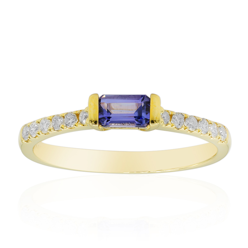 AAA-Tansanit-Goldring AAA-Tansanit-Goldring