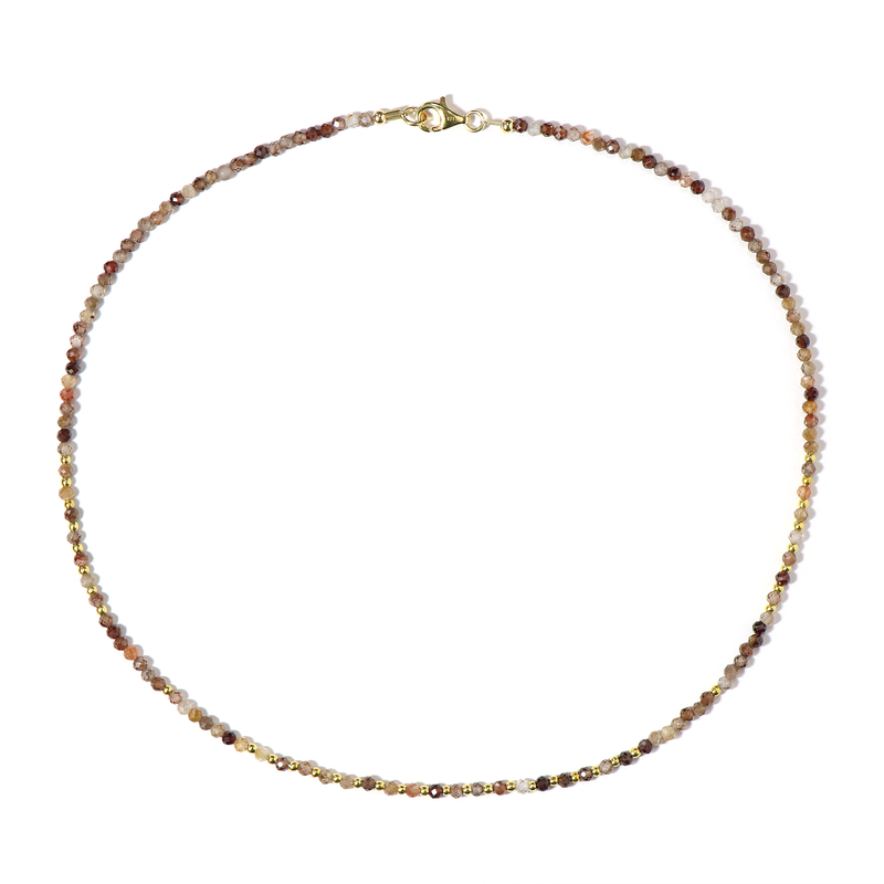 Fancy-Zirkon-Silberhalskette (Riya)