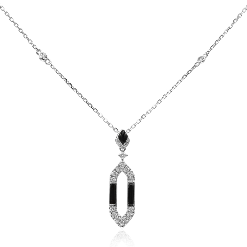 Schwarzer Onyx-Goldhalskette (CIRARI) Schwarzer Onyx-Goldhalskette (CIRARI)