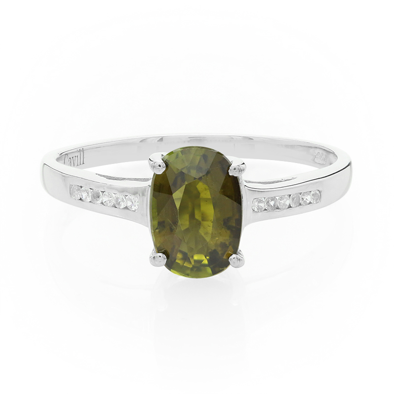 Kupfer-Turmalin-Silberring