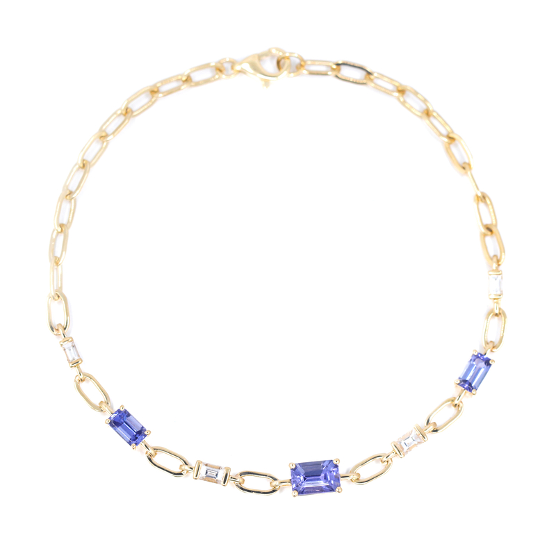 AAA-Tansanit-Goldarmband (CIRARI)