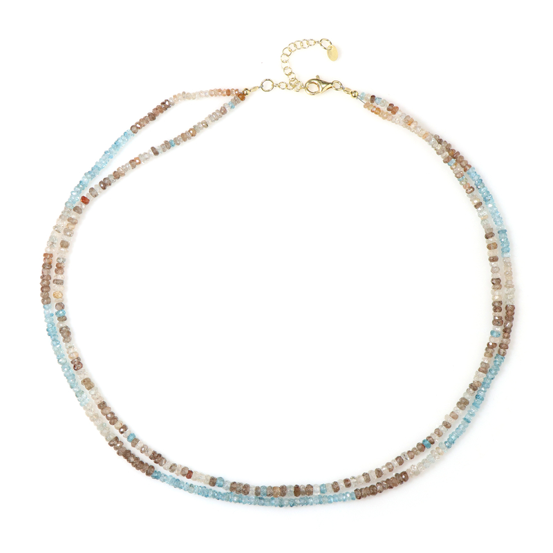 Zirkon-Silberhalskette (Riya)