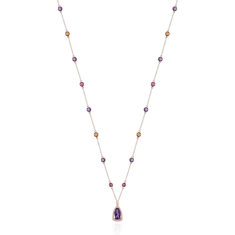 Amethyst-Silbercollier (KM by Juwelo)