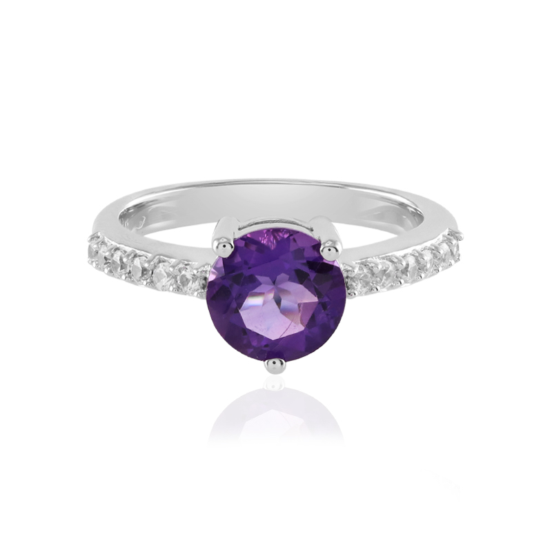 Sibirischer Amethyst-Silberring Sibirischer Amethyst-Silberring