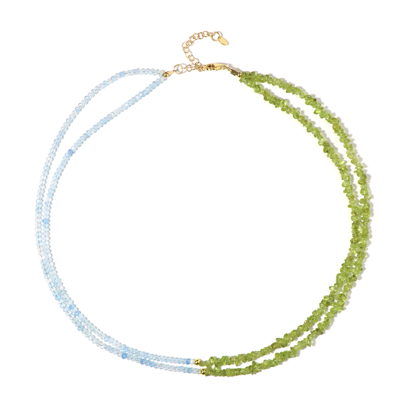 Edelstein-Silberhalskette Edelstein-Silberhalskette