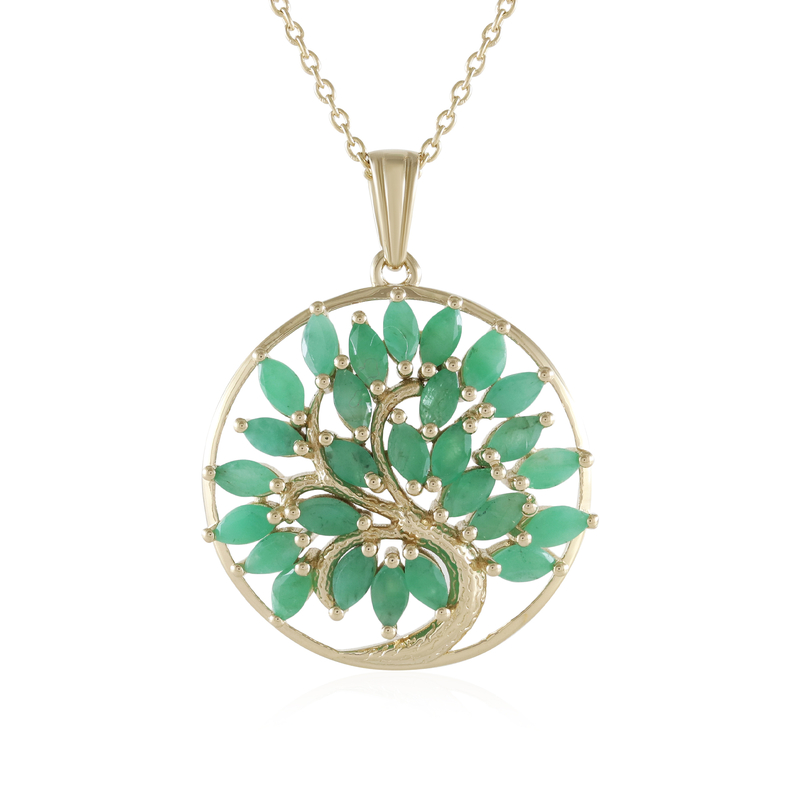 Socoto-Smaragd-Silberhalskette