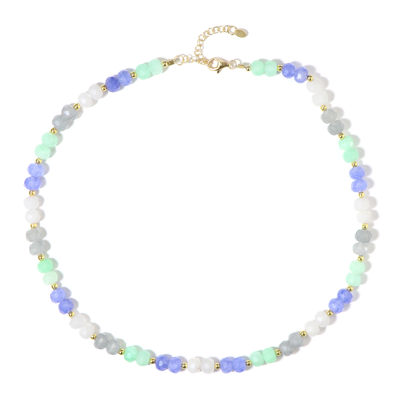 Quarz-Silberhalskette (Riya)