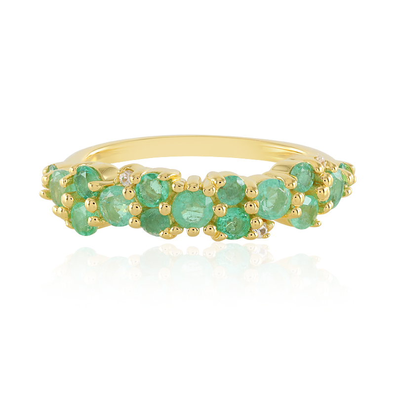 Russischer Smaragd-Silberring Russischer Smaragd-Silberring