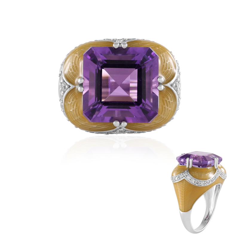 Lavendel-Amethyst-Silberring (Adela Silber)