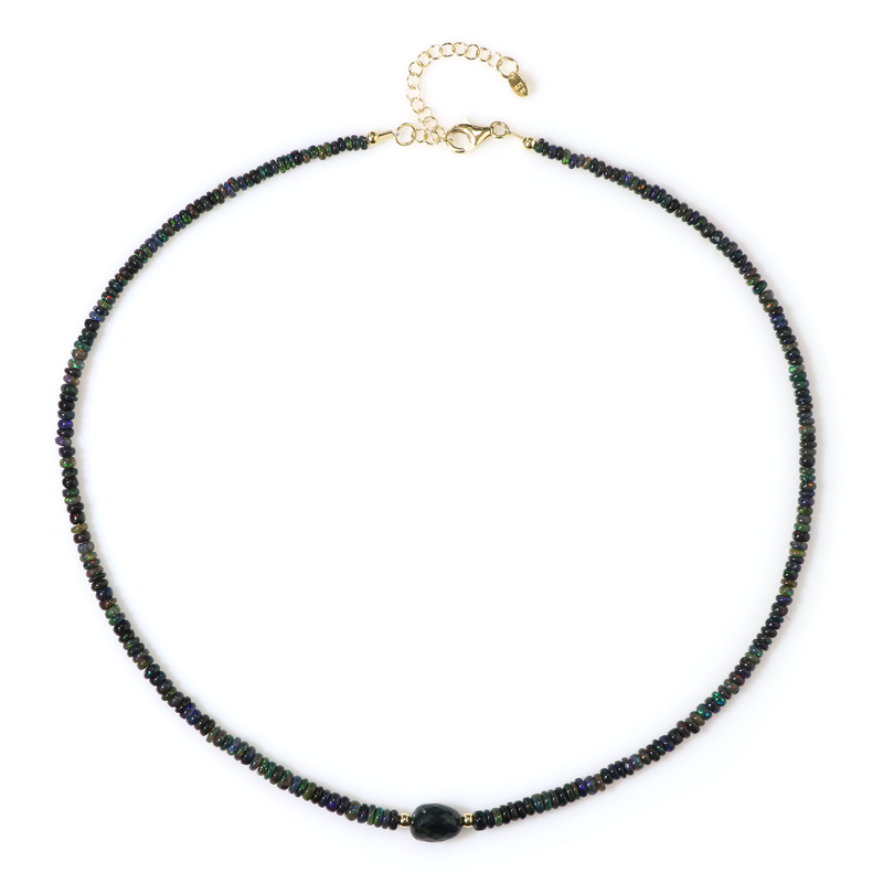 Mezezo-Opal-Silberhalskette